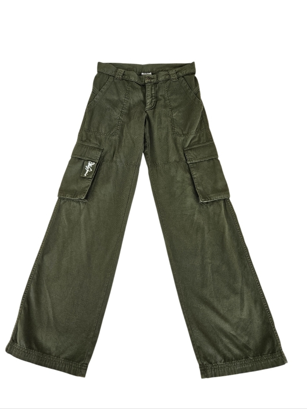 D&G Junior Cargo Military Green Utility Pants Wide Leg